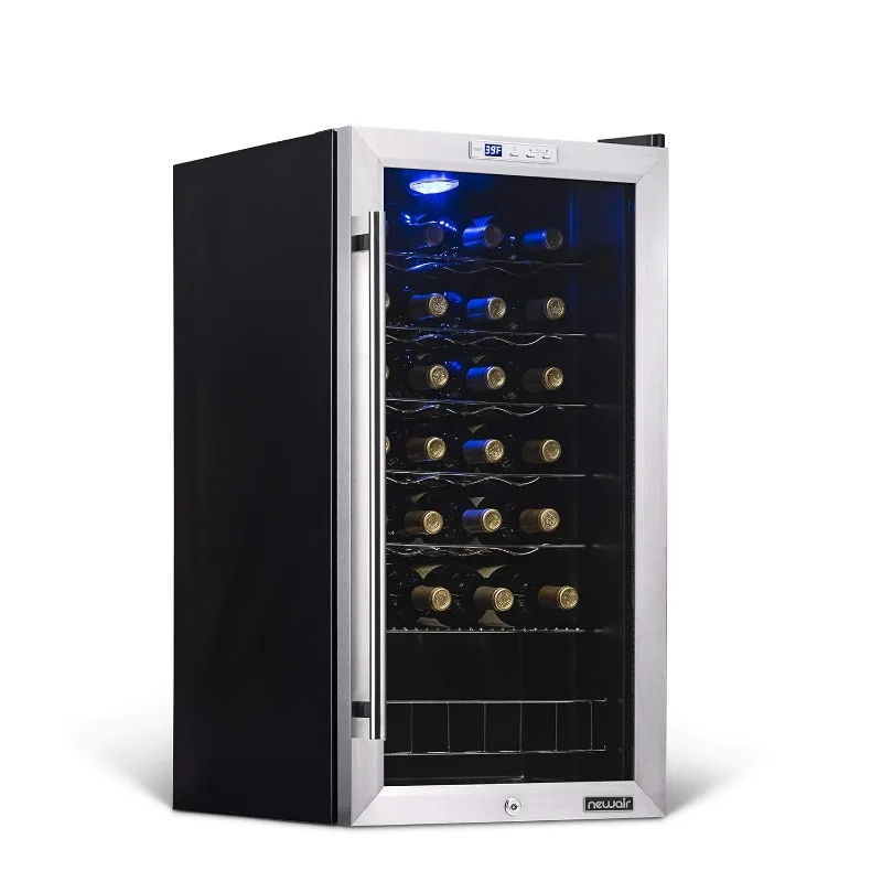 

Compressor Wine Cooler Refrigerator in Stainless Steel Freestanding or Built-In | UV Protected Glass Door with Lock