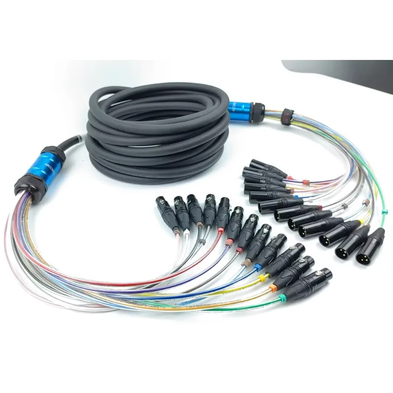 24-Channel XLR DMX 3-Pin OFC Microphone Cable Multi-Channel Stage Box Audio Cable With 30m Length Snake Rainbow Cable Speaker