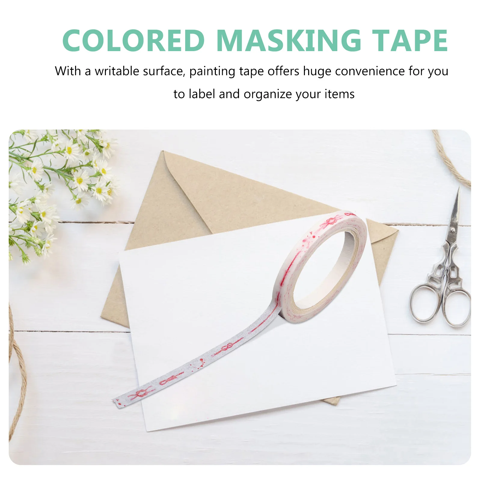 

10 Rolls Decorative Adhesive Washi Masking Tape Simple Style Multi-Functional for Scrapbooking Crafting Present Packaging