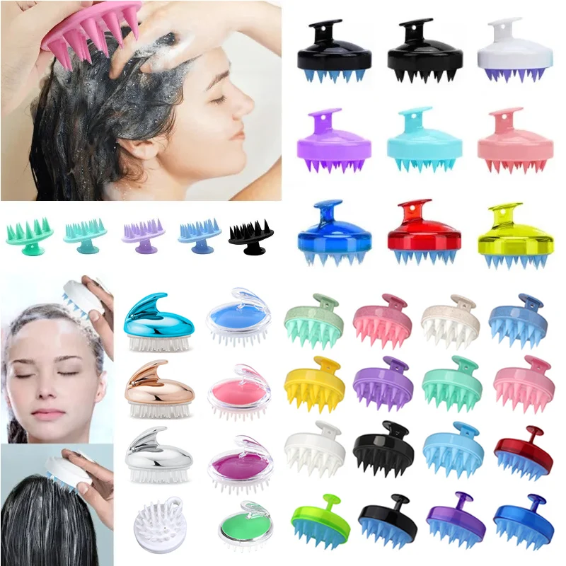 Portable Silicone Shampoo Brush Soft Scalp Massage Brush Hair Washing Comb Shower Washing Bath Brush Hair Care Styling Tool