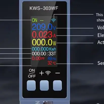 KWS-303L Din For Rail AC For Power Meter 0-40A Voltage Current Energy Monitor With RS485 For Color Display For Industrial
