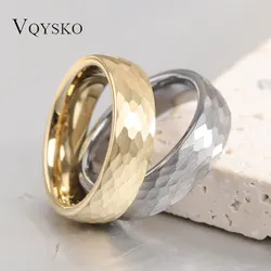Fashion Retro Fish Scale Pounding Pattern Titanium Rings For Men Women Stainless Steel Couple Ring Wedding Engagement Jewelry