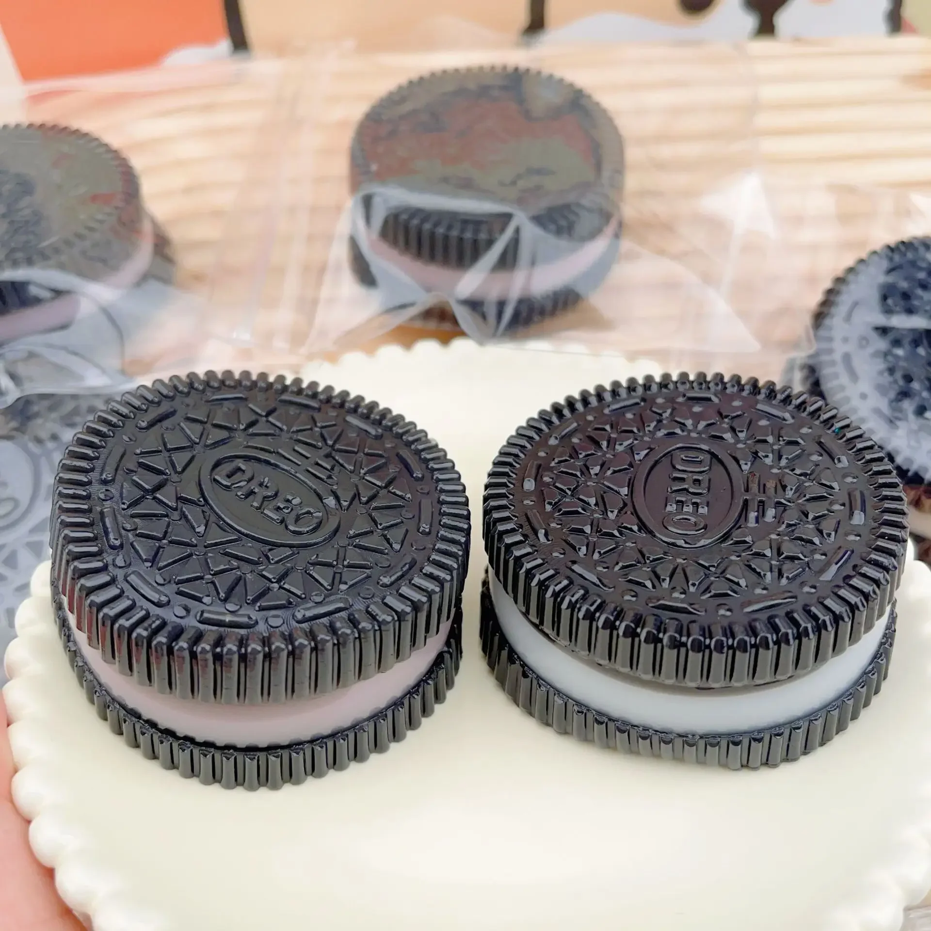 Juguete súper suave para pellizar galletas Oreo, Mochi Taba, juguete de silicona para aliviar el estrés, juguetes de postre para apretar hechos a