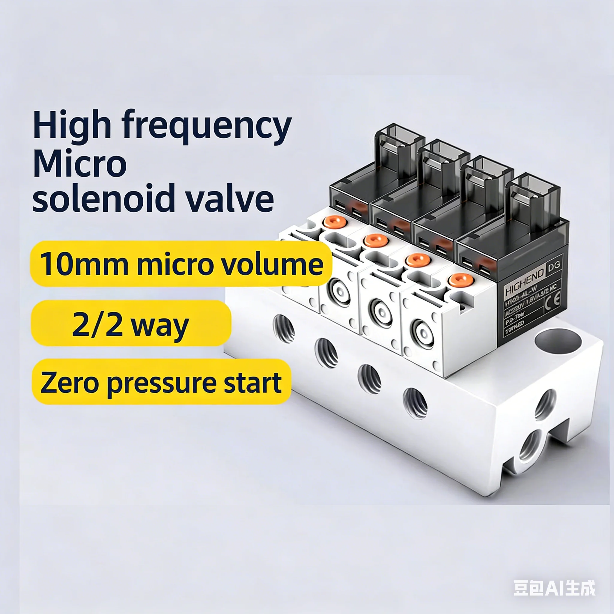 12V 24V 220V miniature Pneumatic Solenoid Valve Combination Positive pressure negative pressure use 2/3 way NC Valves