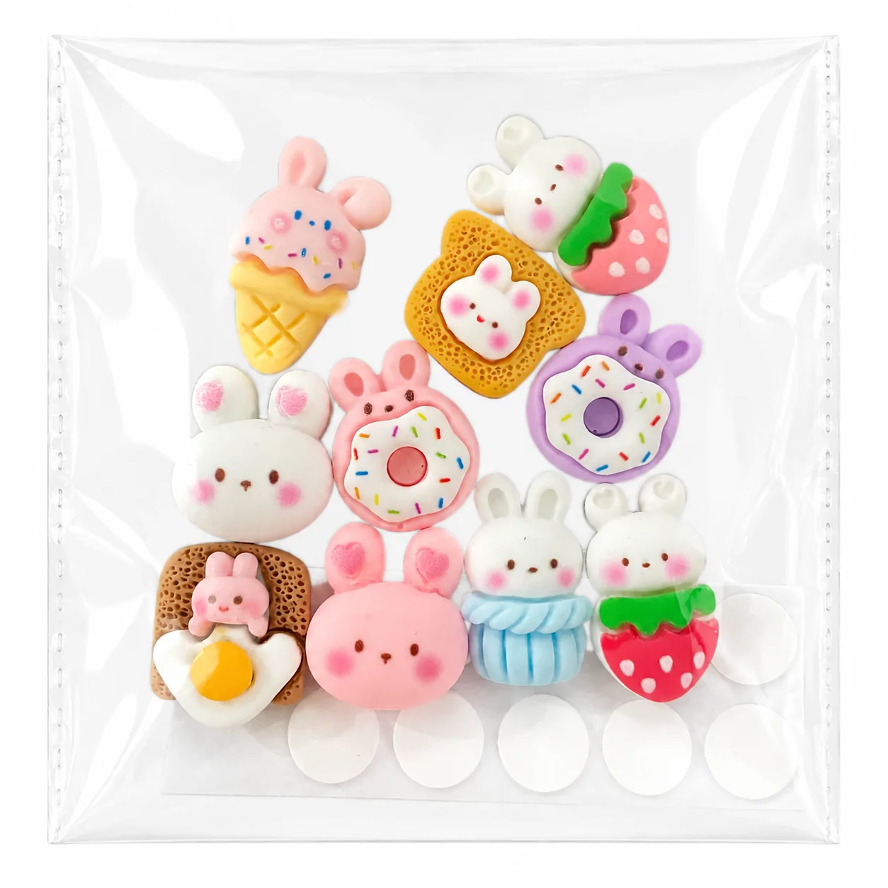 Resin Cartoon DIY Accessories Set Colorful Smooth Sticker Pieces For Hair Clips Journals Crafts 2026 Christmas Party Gifts