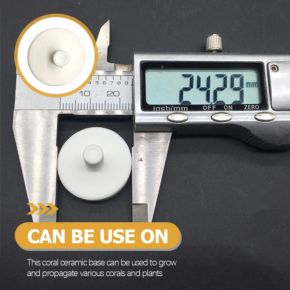 

10Pcs Coral Frag Plugs Ceramic Base for Fish Tank Coral Reproduction Growth Fragments Propagation Easy Fit Live Rock Crevices