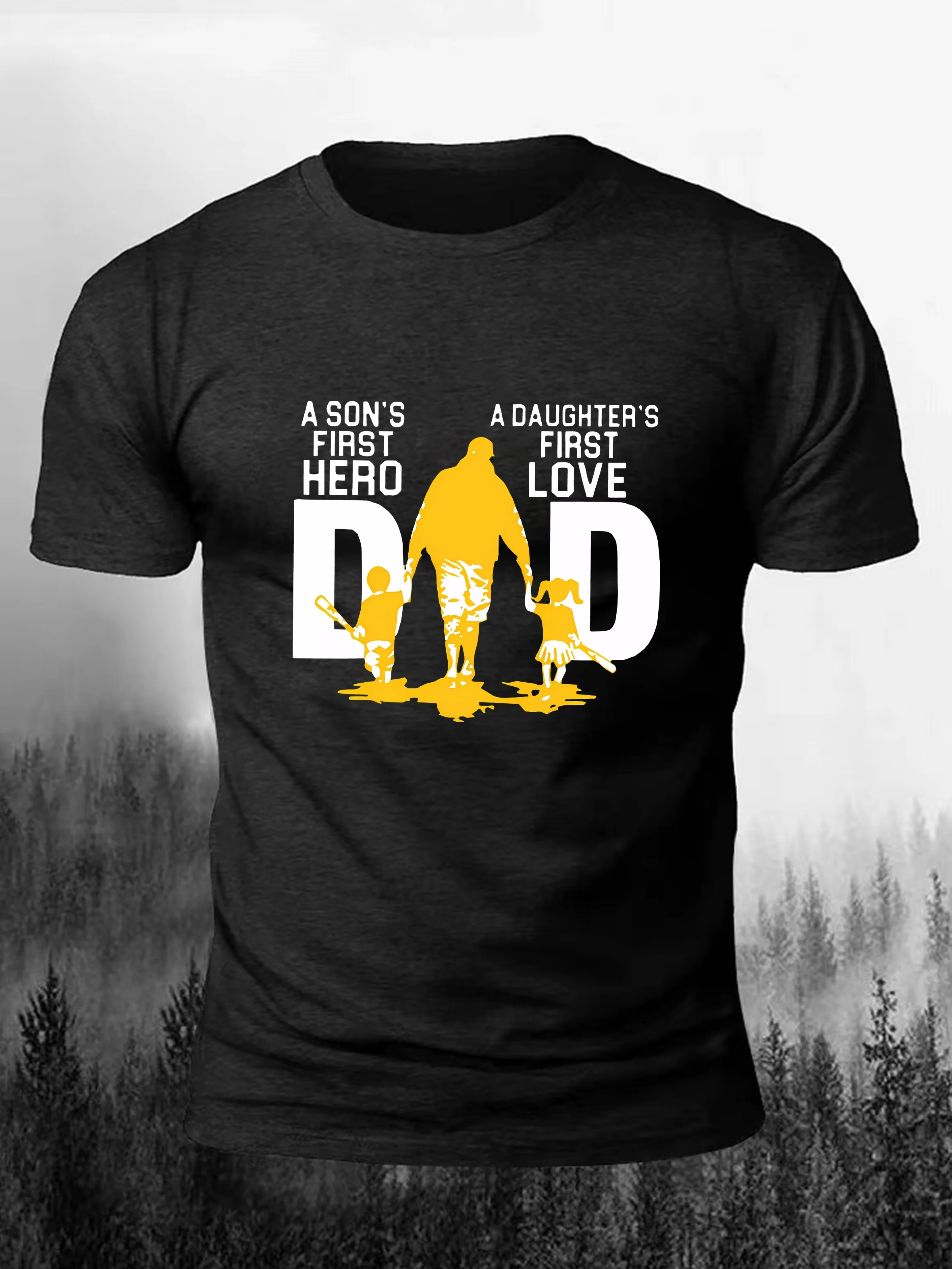 

Мужская футболка больших размеров с коротким рукавом и графическим принтом DAD на лето, повседневные модные футболки