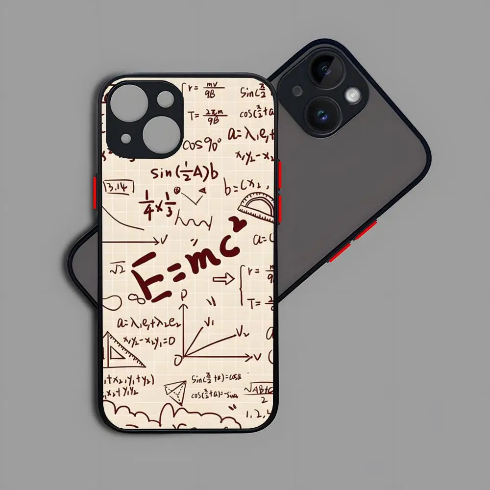 Symbol Math Science Physics Formulas Phone Case Matte Transparent Back For iPhone 15 14 13 12 11 Pro Max X XR XS 7 8 Plus Cover