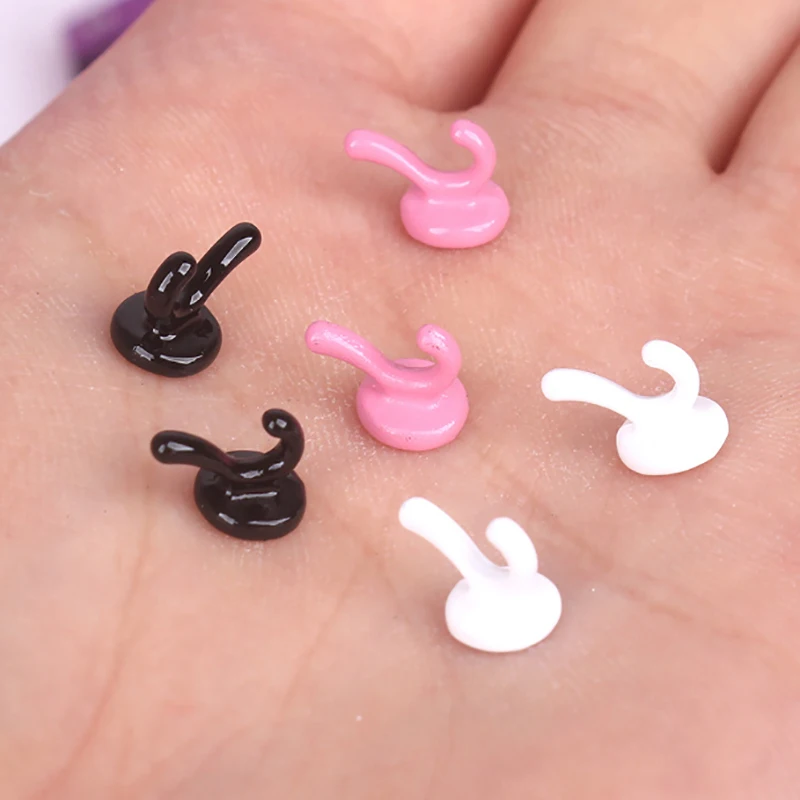 3 stks poppenhuis mini kleding hoed haak poppenhuis simulatie muur haak