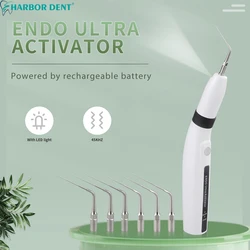 Portable Dental Wireless Ultrasonic LED Endo Activator Rechargeable Endodontic Irrigator With 6 Tips For Root Canal Treatment