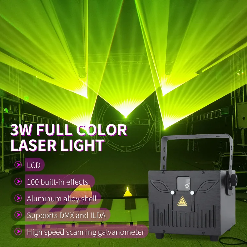 Stage Animation Scanner Dj Laser Light, Luz laser de animação ILDA DMX, Beam for Party Show, RGB, 2W, 3W, 5W, 8W, 10W