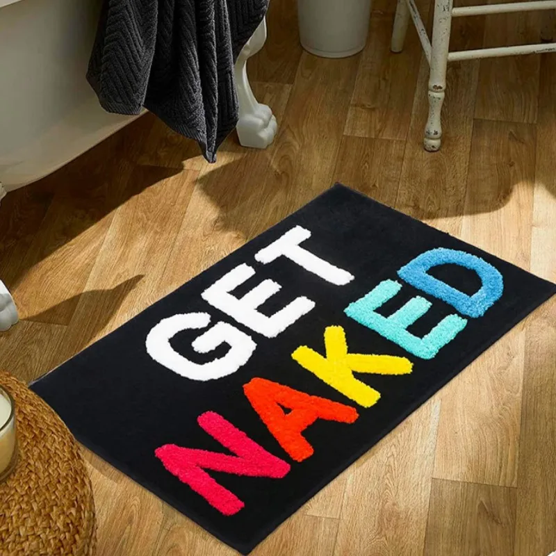 

50x80cm Gift Cute Get Naked Bathroom Mat Big Rug Colorful Non-Slip Tufted Luxury Fluffy Thick Shaggy Rug Hallowen Carpet 바닥 깔개