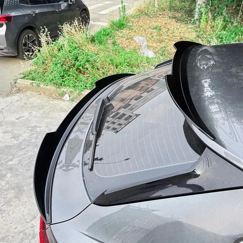 High Quality Universal Gloss Black Rear Trunk Top Roof Spoiler Wing ABS Plastic Carbon Look SUV Sport Styling Exterior Accessori
