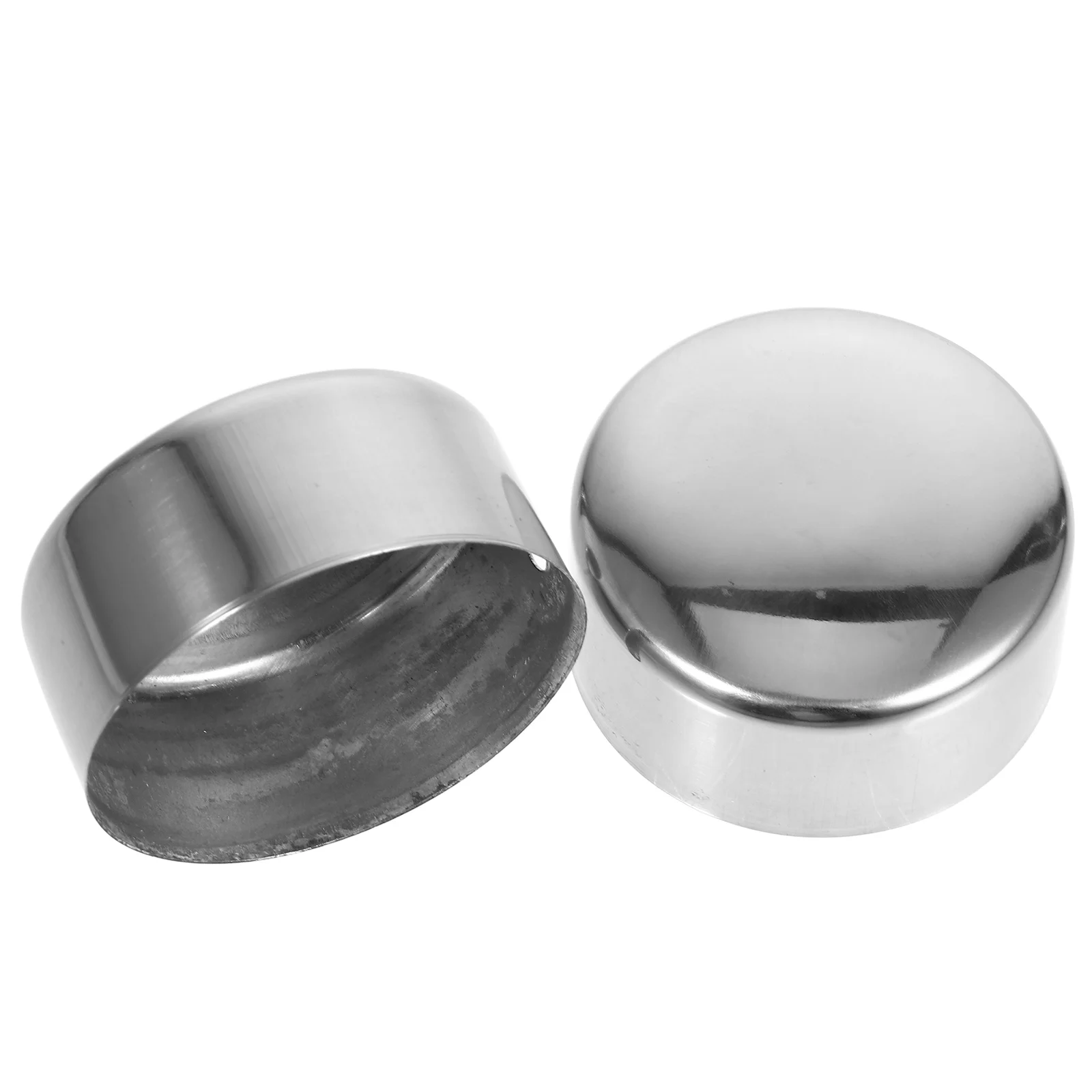 2 Pcs An Fittings Hand Rail Caps Armrest Stair Handrail End Silver Brackets Cover Railing