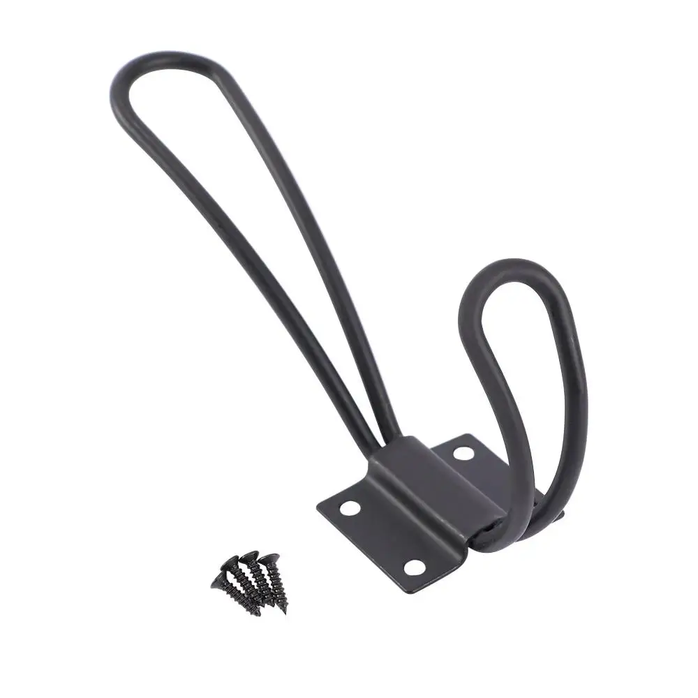 

1pcs Black Storage Rack Decor Metal Wall Mount Key Holder Organizer Clothes Hanger Coat Hooks