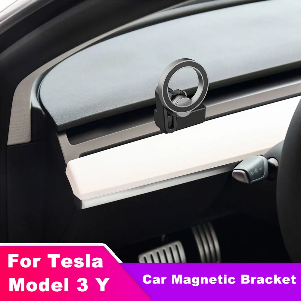 

For Tesla Model3/Y Dashboard Panel Base Phone Magnetic Magsafe Bracket Suction Holder Dedicated Car Holder