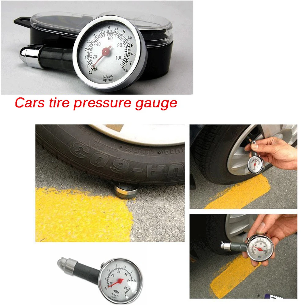 Car Tire Gauge Car Tire Pressure Gauge Car Tire Gauge Tyre Deflation Pointer Auto Tire Inflation Pressure Gauge Measurement