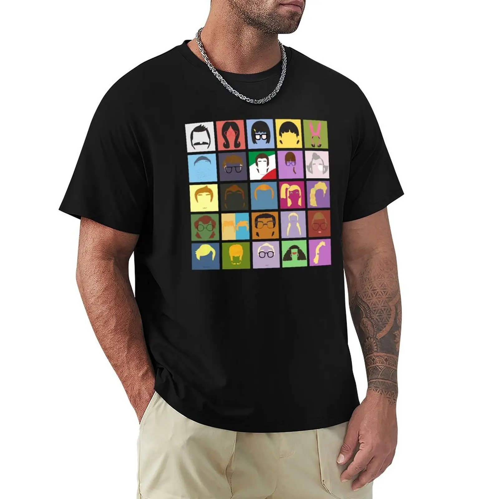 Bobs Burgers Characters T-Shirt Daily Wear Plain Short Sleeve Shirt