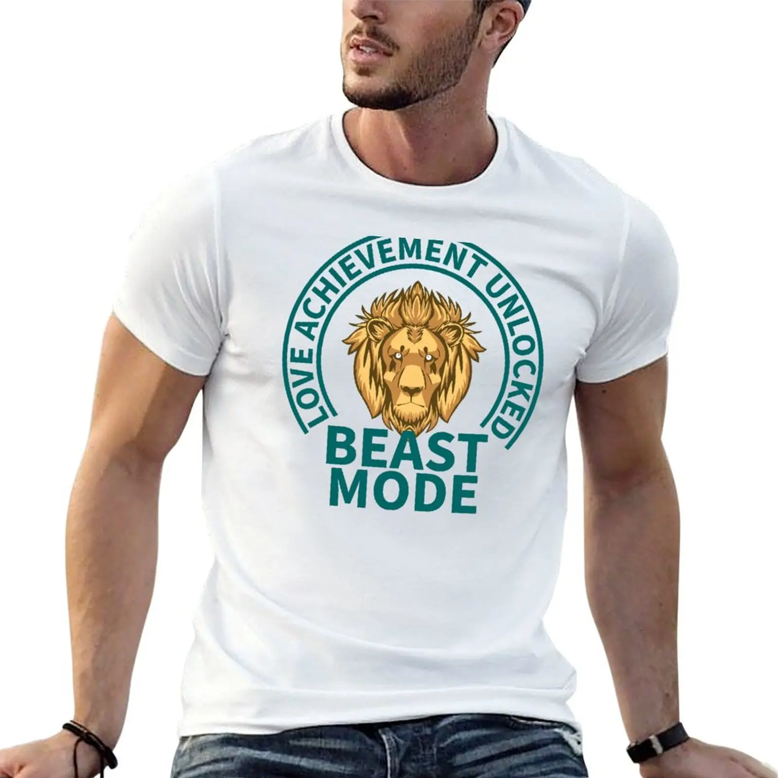 Love Achievement Unlocked: Beast Mode T-Shirt Sweat Absorbing Sports Tee Shirt
