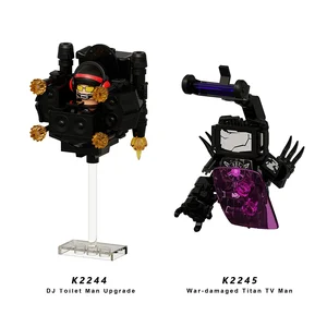 새로운 KDL SWAT SKIBIDI 화장실 맨 피겨 애니메이션 블록 장난감 TVMAN TITAN CAMERAMAN SPEEWMAN BRICKS KID 생일 선물을위한 장난감 장난감 8 최고의 판매 레고 생일 장식 - №6