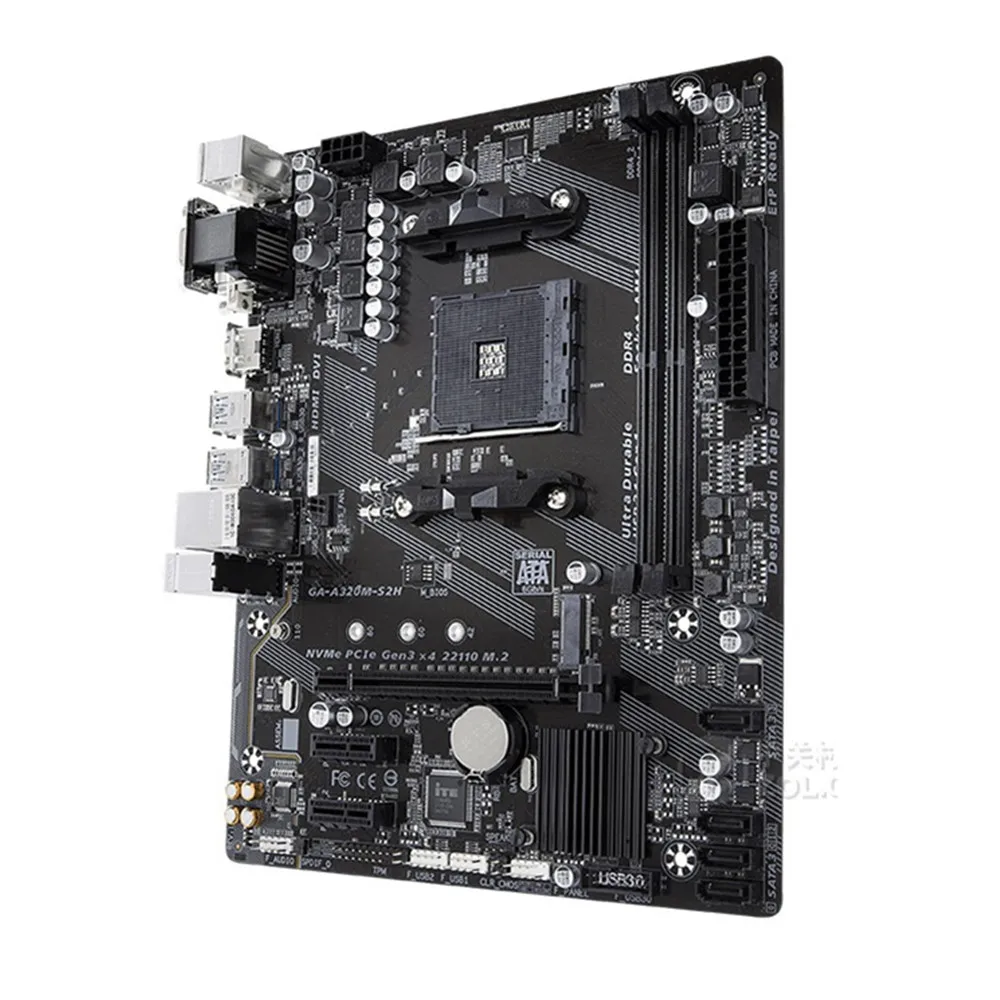 Placa base GA-A320M-S2H AMD Socket AM4 DDR4 USB3.0 SATA3.0 VGA + DVI + HDMI prueba de 100%