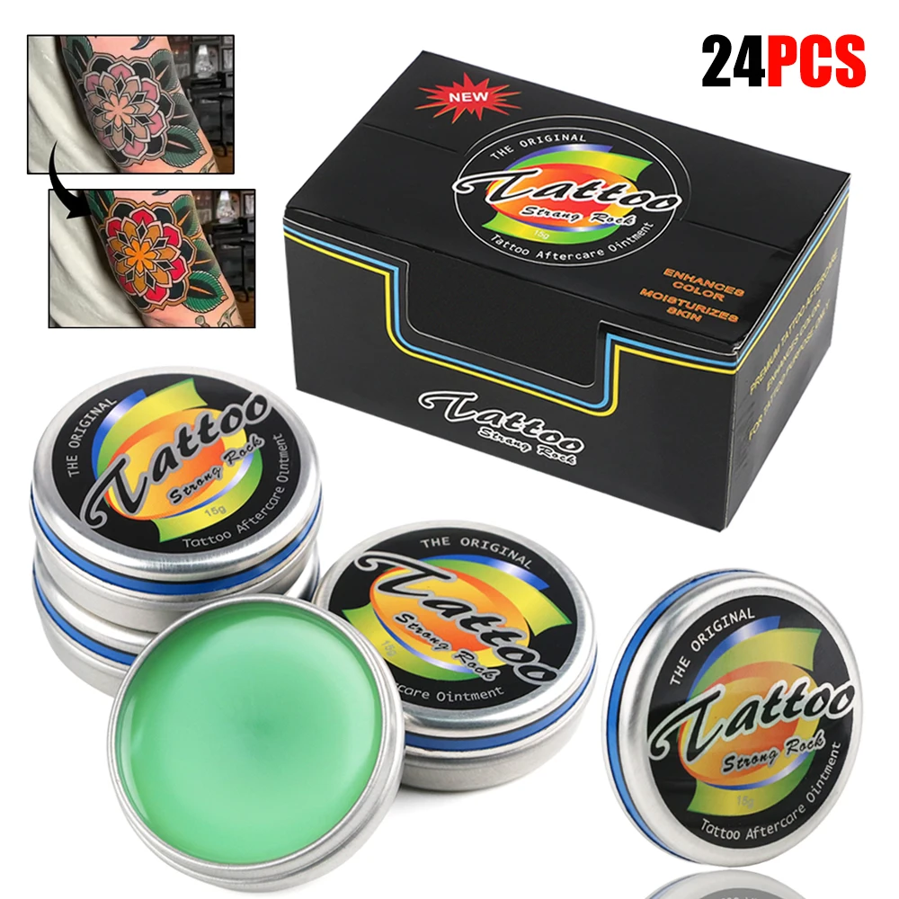 Crema para el Cuidado Posterior del Tatuaje, Bálsamo Reparador de la Piel, Ungüentos Reparadores de Tatuajes, Gel de Curación Rápida, Suministros para el Cuidado Posterior del Tatuaje, 1/6/12/24 Unidades