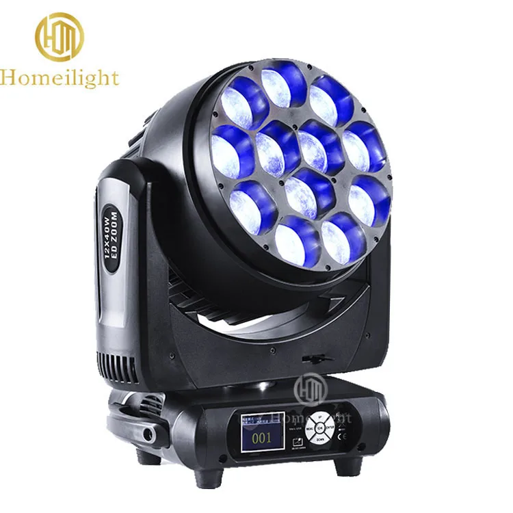 

LED Bee Eyes Moving Head Light 12X40W RGBW 4In1 Zoom Wash Disco