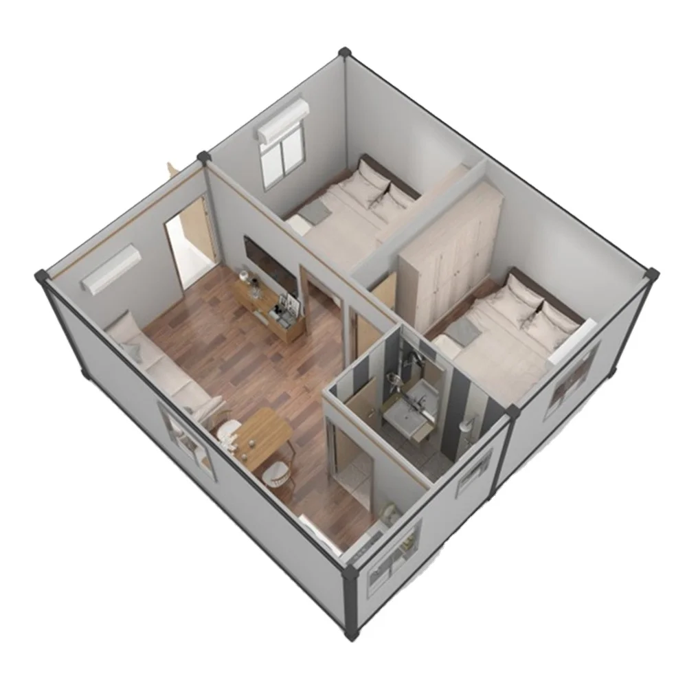 Customized Container House Detachable Portable 10ft 20ft 40ft Luxury Home Modular Prefabricated Flat Pack Container Houses