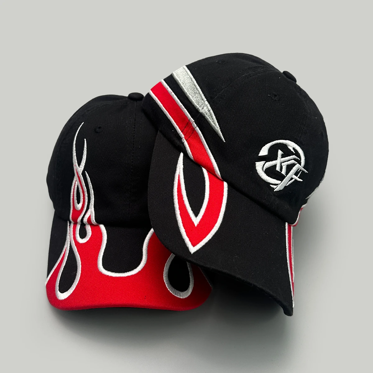 Американские бейсбольные кепки с вышитым пламенем и двусторонним лезвием, новые мужские и женские солнцезащитные козырьки, персональные универсальные нишевые модные фуражки