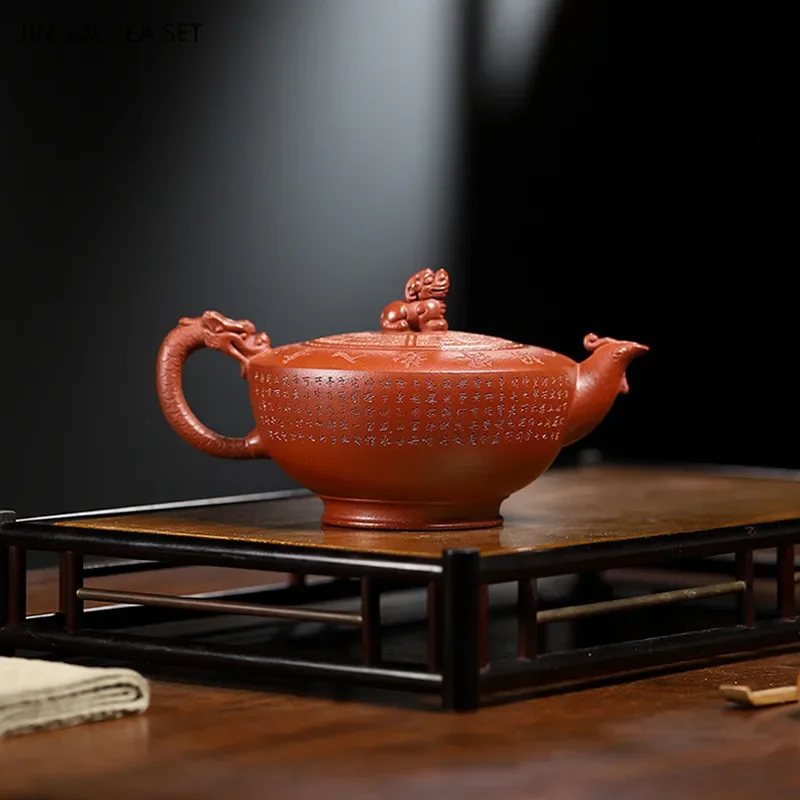 300ml Authentic Yixing Purple Clay Tea Pot Handmade Filter Tea Infuser Chinese Zisha Tea Accessories High Grade Beauty Teapot