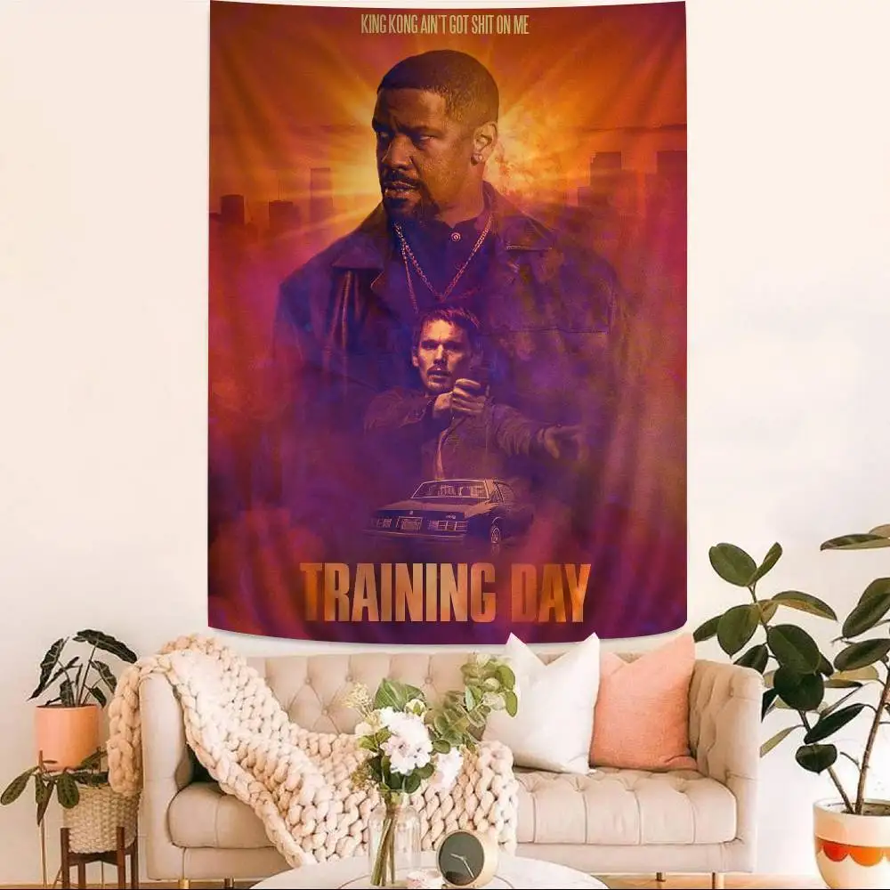 crime movie T-Training Day Denzel Washington Hanging Bohemian Tapestry Bohemian Wall Tapestries Mandala Cheap Hippie Wall