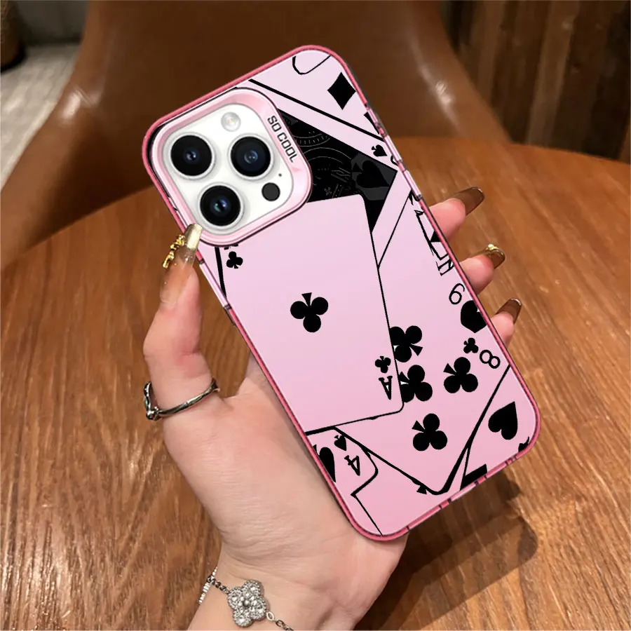 Telefono Black Line Poker per iPhone da 17 a 11 Pro Max Plus