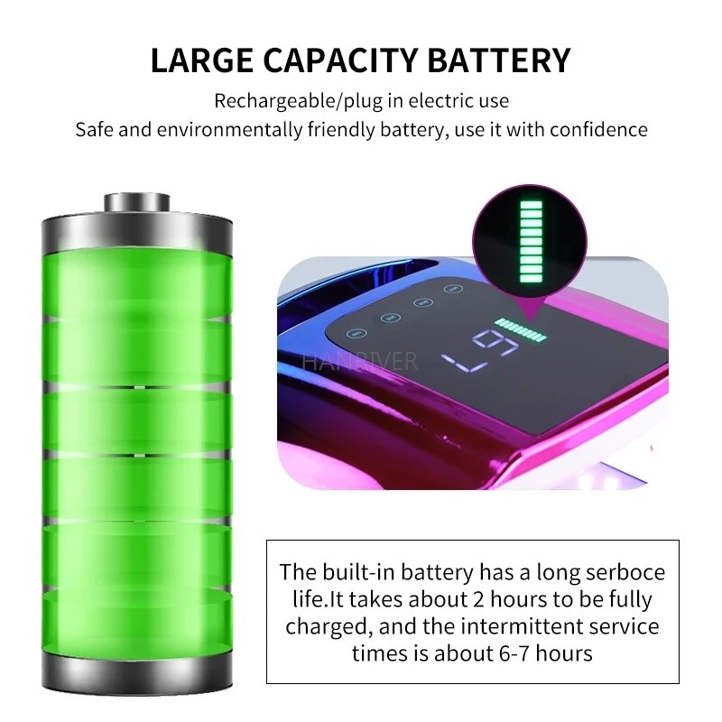 المهنية الأشعة فوق البنفسجية مسمار مصباح مجفف 42LED اللاسلكي قابلة للشحن مسمار البولندية علاج مصباح لتجفيف جميع جيل للأظافر البولندية مانيكير أداة #4