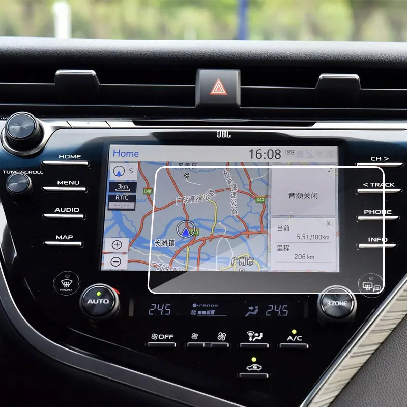 7-calowy ekran nawigacji samochodowej Szklana osłona ekranu ochronnego dla Toyota Camry 2018