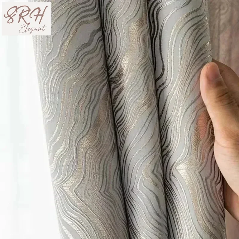 

Modern Luxury Curtain for Living Dining Room Bedroom Striped Pattern Simple New Curtains Window Drapes Door Bedroom Customize