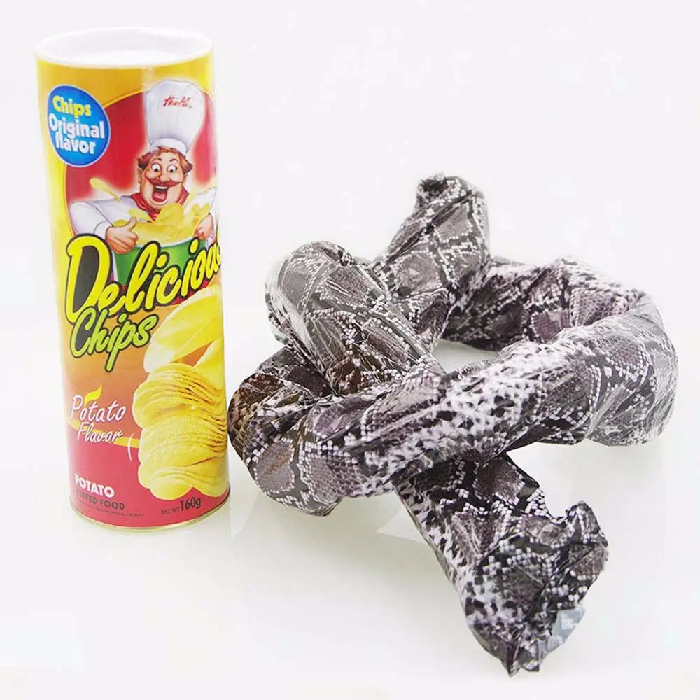 Pran Toy Halloween Gift Party Decoration A Can Gag Magic Tricks The Potato Chip Snake Can Spring Snake Toy Jump Stage Toy