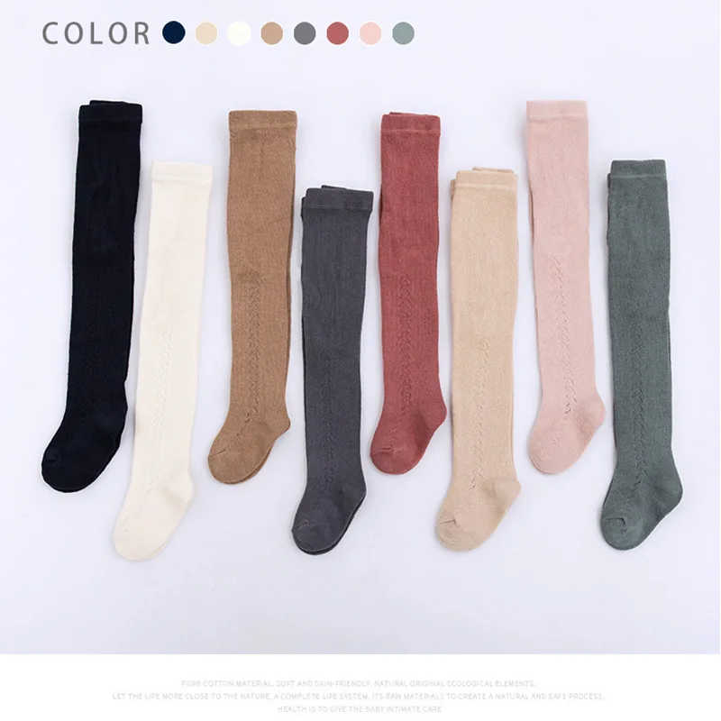 Spain Girls Stocking 2023 Spring Summer Tight For Toddler Baby Hollow Infant Ribbed Tights Babies Pantyhose Mesh Thin Socks