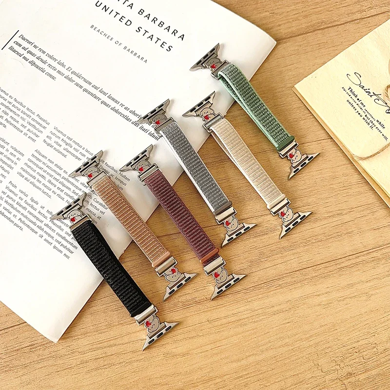 

Нейлоновый ремешок с петлей для Apple Watch Band 44 мм, 40 мм, 45 мм, 41 мм, 46 мм, 42 мм, 49 мм, 44 45 мм, браслет IWatch Series Ultra 2 10 9 8 7 6