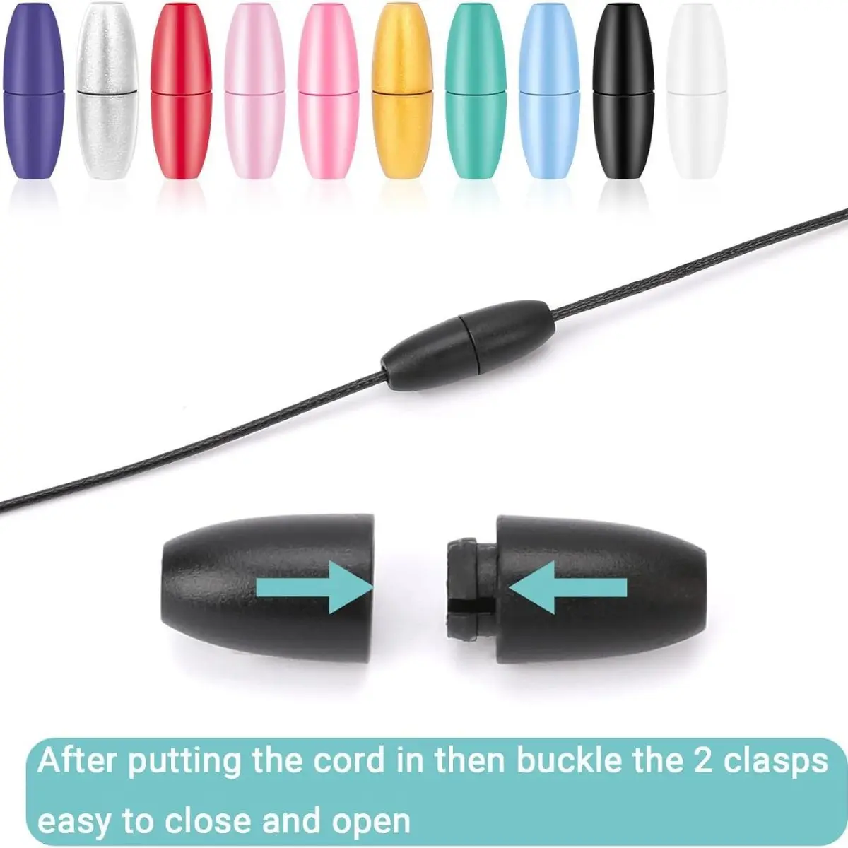 20Pcs Random Color Breakaway Clasps for Jewelry Making 25mm Safety Lanyard Clasps Plastic Bead Connectors for Necklace Bracelet0