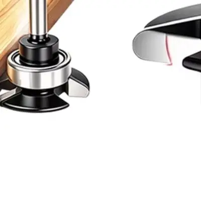 For T Slot Router Bit For 3 For Flute Round Curve For T Type Carbide Tip 6.35mm Shank For Woodworking Deck Fastener Groove