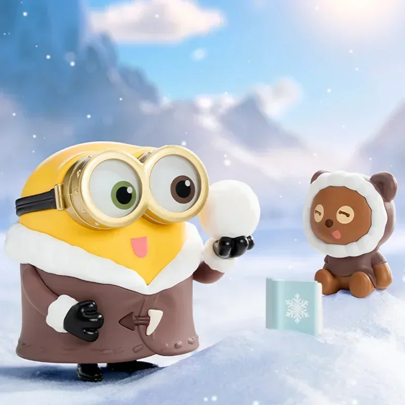 POP MART Minions Bedtime Stories door Bob en Tim Series Blind Box Mystery Box Guess Bag Speelgoed Pop Leuke Anime Figuur Desktop