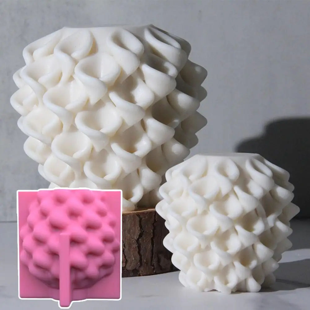 Epoxy Plaster Mold Not Stick Cylinder Shape Morning Glory Stilus Baking Washable Home Decoration Candle Mold Kitchen Supplies