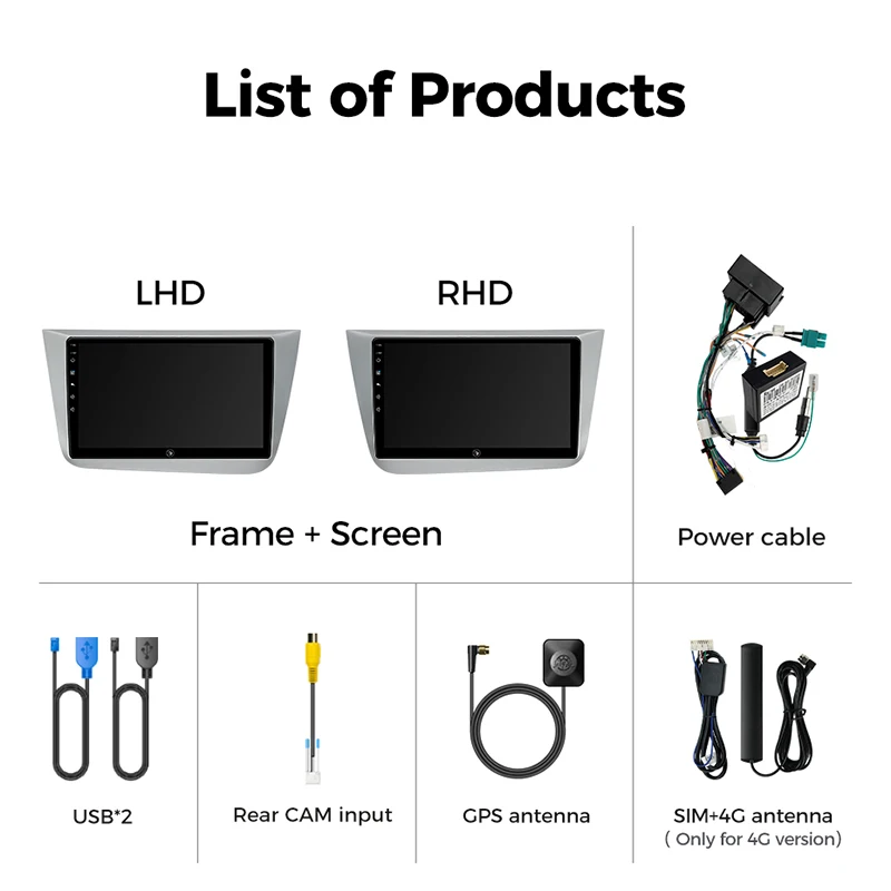 راديو السيارة Ainavi لمقعد Altea XL 2004-2015 مشغل وسائط متعددة للسيارة Carplay اللاسلكي Android Auto LHD RHD GPS 2Din DSP 48EQ