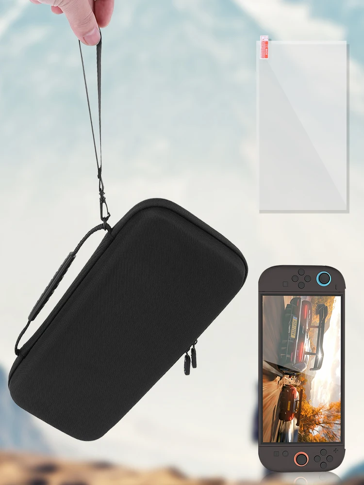 

Чехол для переноски EVA и защитная пленка для Switch 2, портативная сумка для хранения с держателем для 10 игровых карт, органайзер для игровых аксессуаров