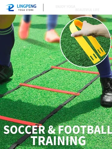 Sports Agility Ladder Football Adjustable Nylon Strap Jumping Ladder Speed Fitness Body Coordination Warm-Up Training Tool