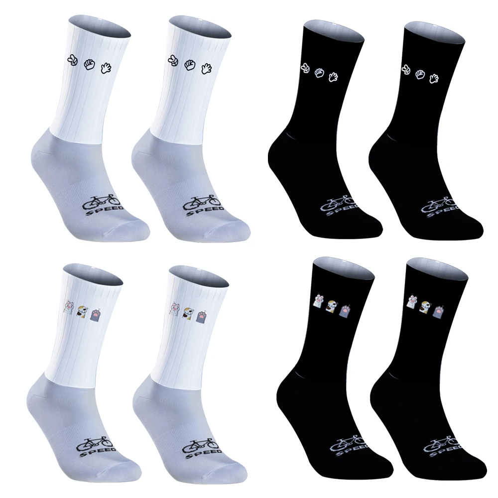 

Простые велосипедные носки, дизайн «Камень, ножницы, бумага», с элементами животной тематики