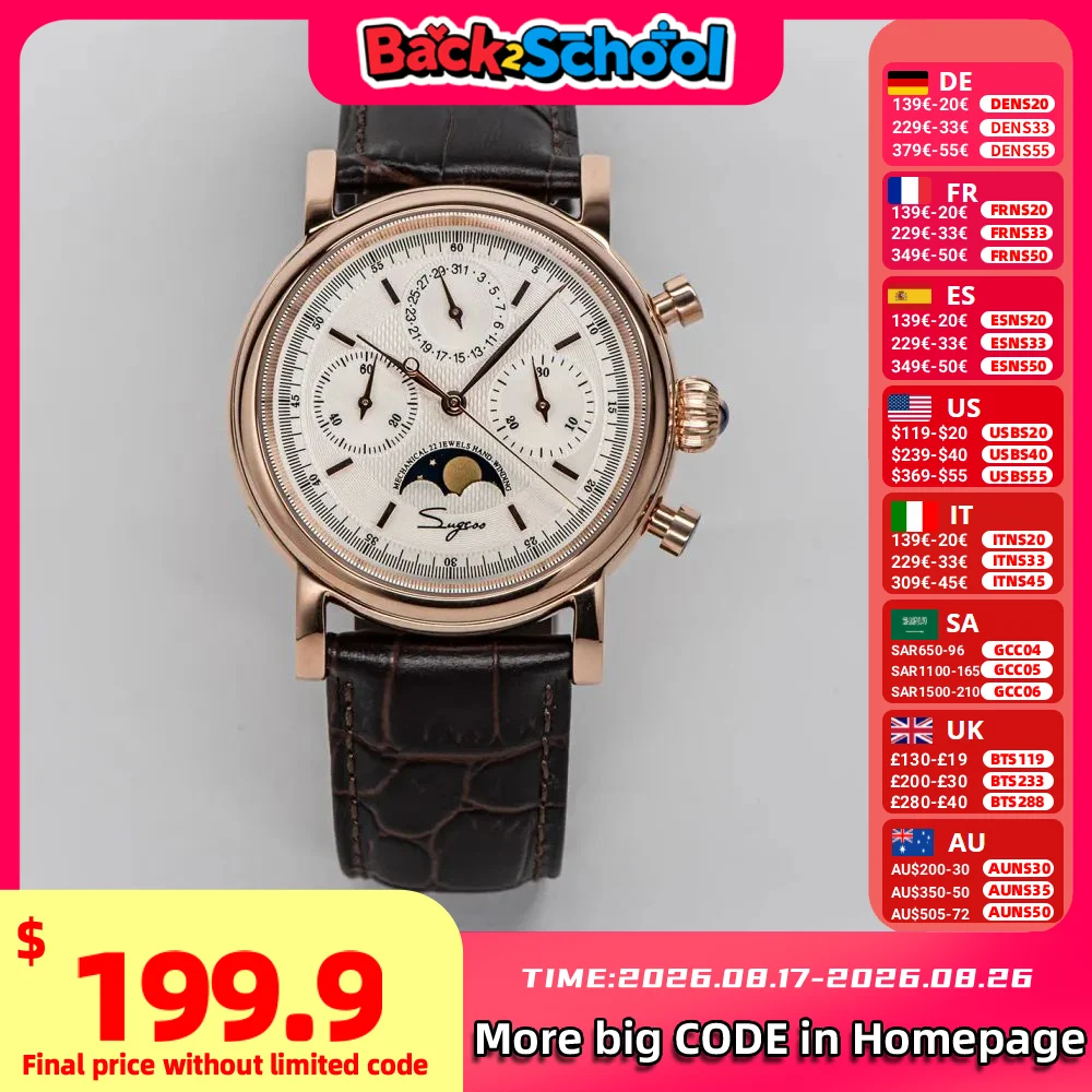 Rolex Watch Datejust - Sugess Pilot Chronograph Mechanical Watches Men