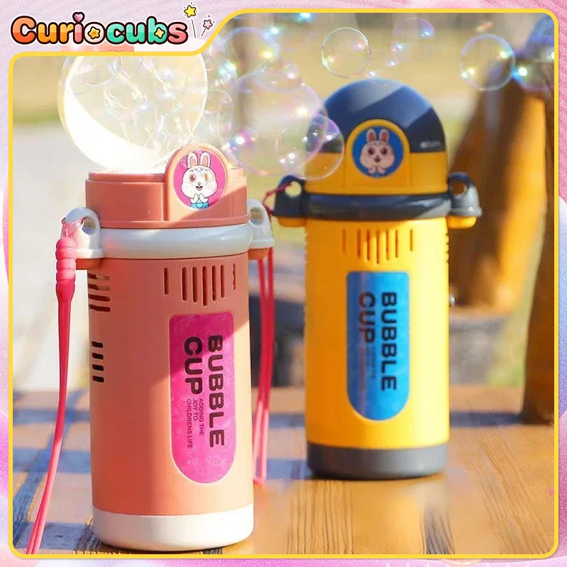 

Automatic Bubble Machine Handheld Electric Soap Bubble Blower Bottle with Light Portable Outdoor Party Game Kid Birthday Gift