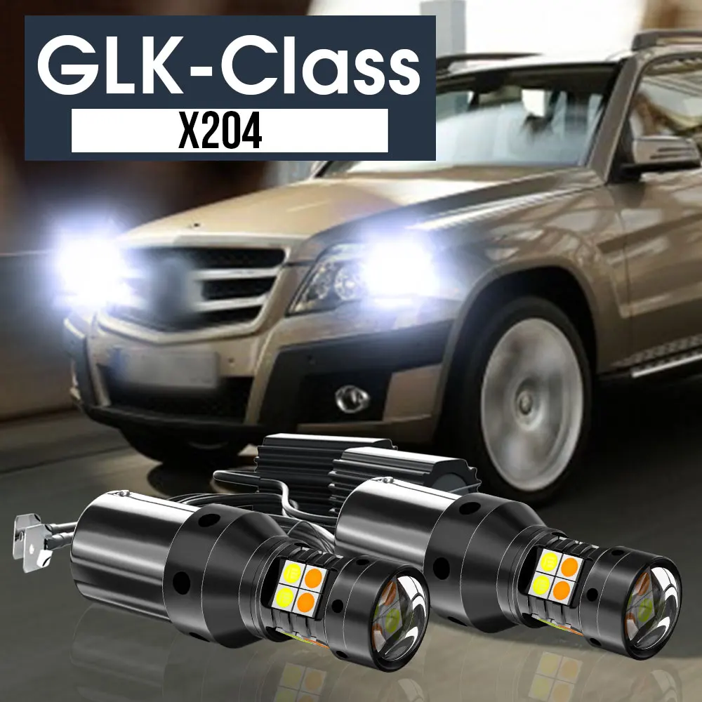 

2pcs LED Dual Mode Turn Signal+Daytime Running Light DRL Canbus Accessories For Mercedes Benz GLK-Class X204 2008-2012 2009 2010