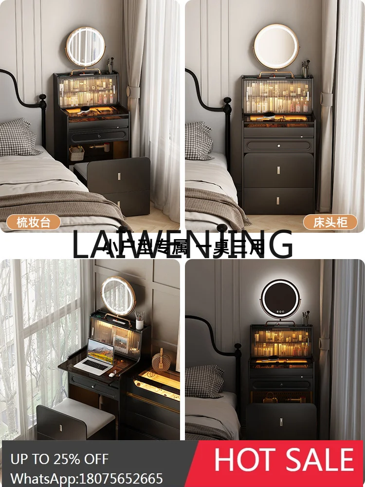 Small Makeup Table Ultra Narrow Wide Master Bedroom Black Advanced Mini Smart Dressing Table